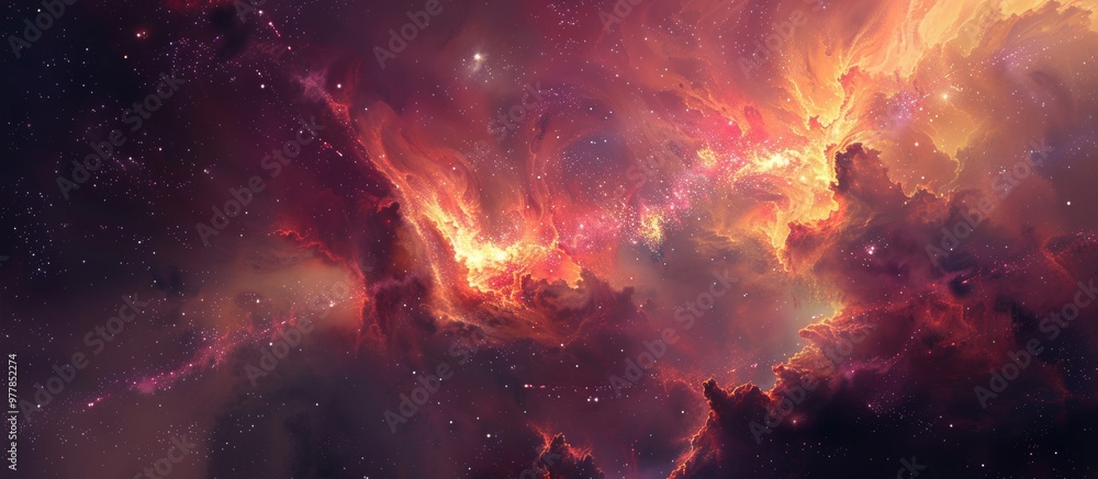Cosmic Explosion Fiery Cosmic Nebula in Vibrant Soft Focus Romanticism Art Cosmic Explosion Fiery Cosmic Nebula in Vibrant Soft Focus Romanticism Art