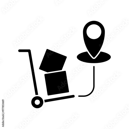 last mile delivery concept line icon. Simple element illustration. last mile delivery concept outline symbol design.