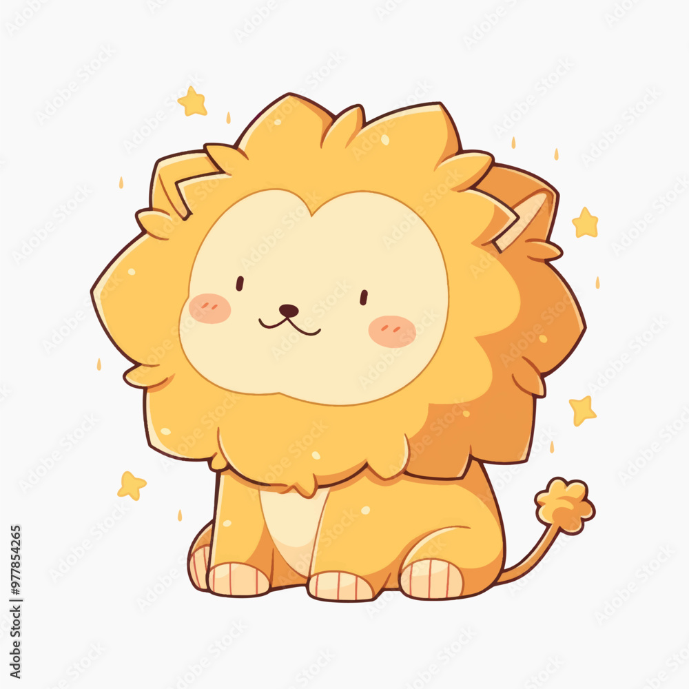 Cute cartoon lion illustration Cute cartoon lion illustration