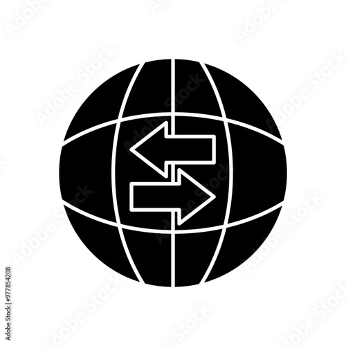 import export concept line icon. Simple element illustration. import export concept outline symbol design.