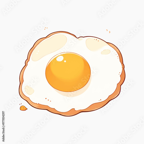 Cartoon fried egg illustration