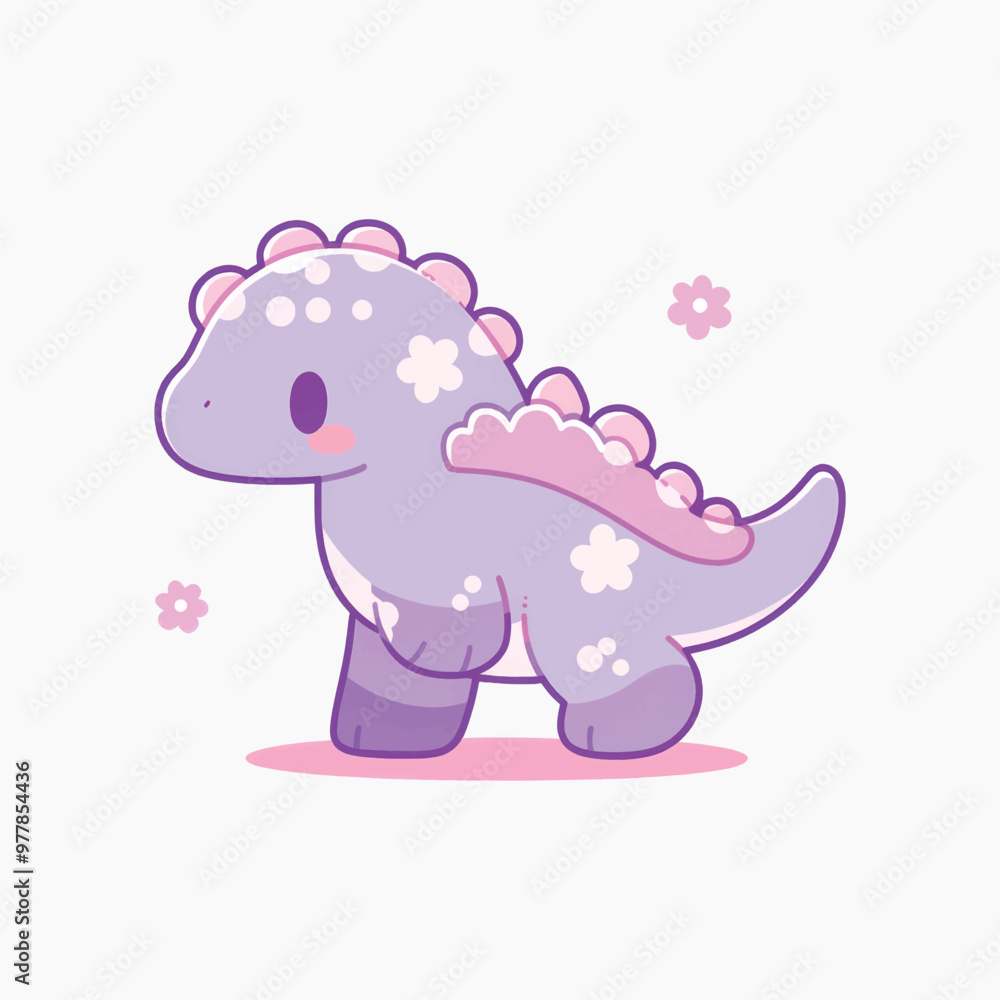 Cute purple dinosaur illustration Cute purple dinosaur illustration