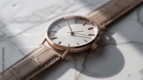 Wallpaper Mural sophisticated minimalist wristwatch with a sleek leather band, Torontodigital.ca