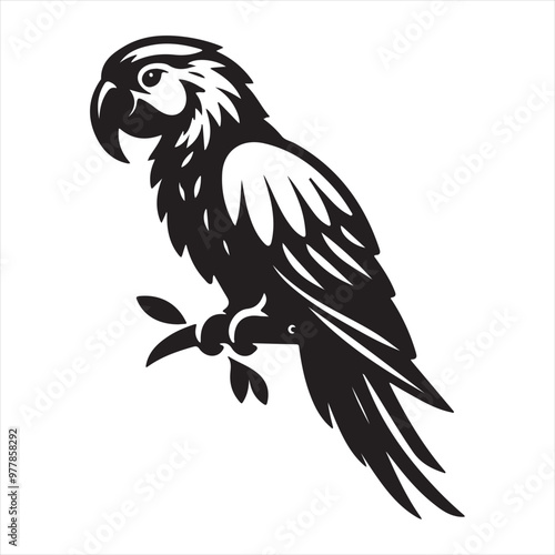 parrot silhouette vector