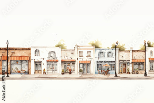 Charming small-town street scene