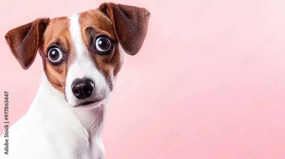 A small dog gazes curiously with wide eyes, perfect for capturing its charming and playful nature A small dog gazes curiously with wide eyes, perfect for capturing its charming and playful nature