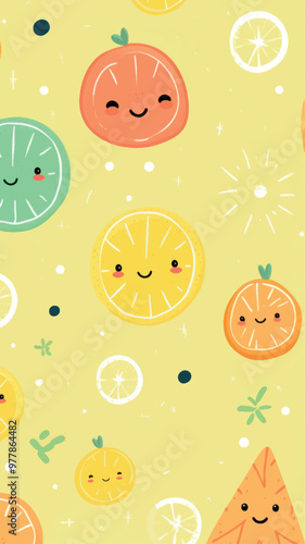 Cute citrus fruit pattern