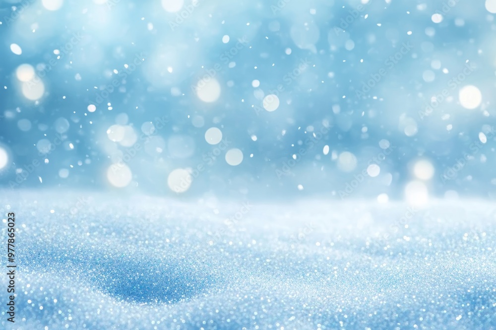 Winter wonderland blurred snowfall background with bokeh lights for holiday celebrations Winter wonderland blurred snowfall background with bokeh lights for holiday celebrations