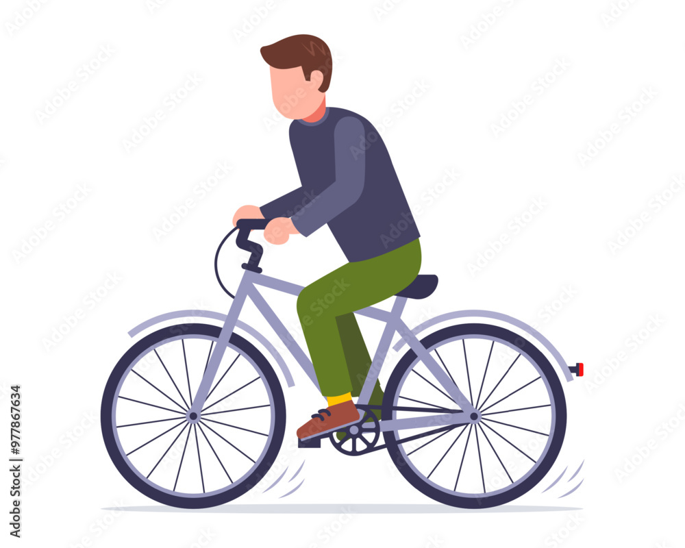 Cyclist man riding on white background. athlete cyclist. Cyclist man riding on white background. athlete cyclist.