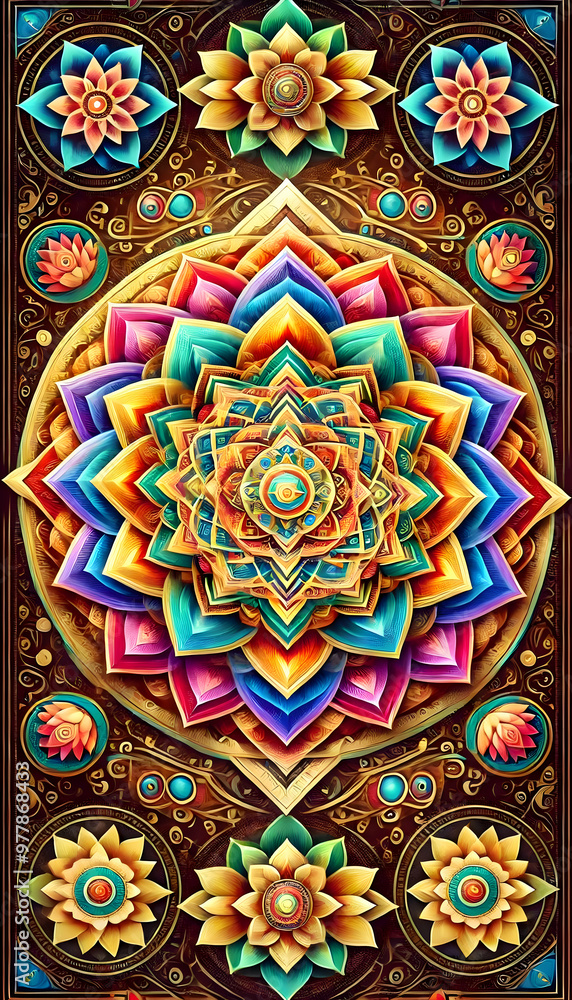 custom made wallpaper toronto digitalCosmic Mandala - Spiritual Awakening Wallpaper