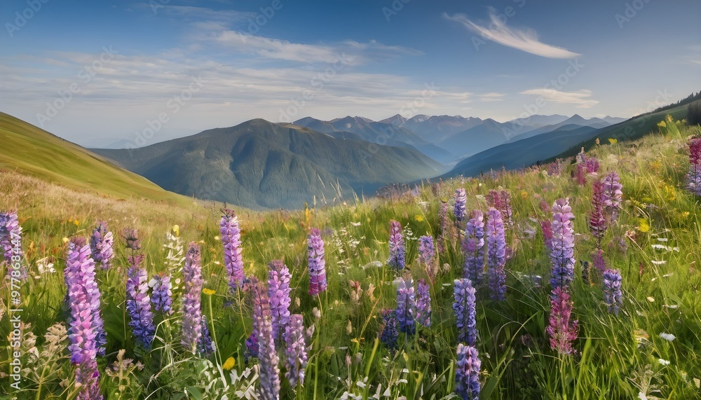 Fototapeta premium alpine meadow in the mountains