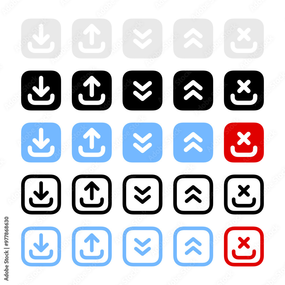 Download icons set. Download button Collection Download icons set. Download button Collection