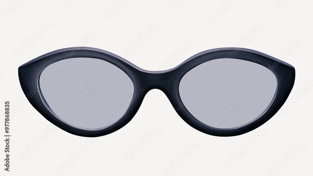 Fototapeta premium Stylish black cat-eye sunglasses