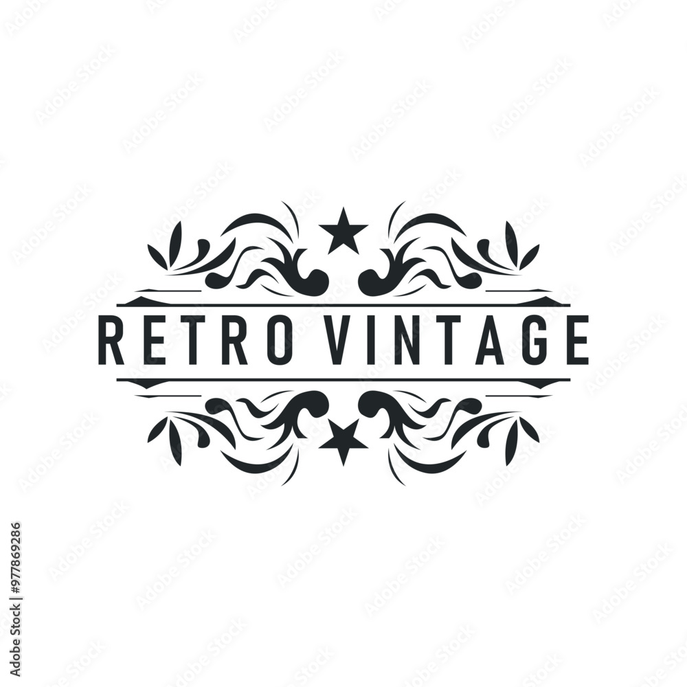 luxury simple line ornament decoration logo design with vintage retro illustration templet luxury simple line ornament decoration logo design with vintage retro illustration templet