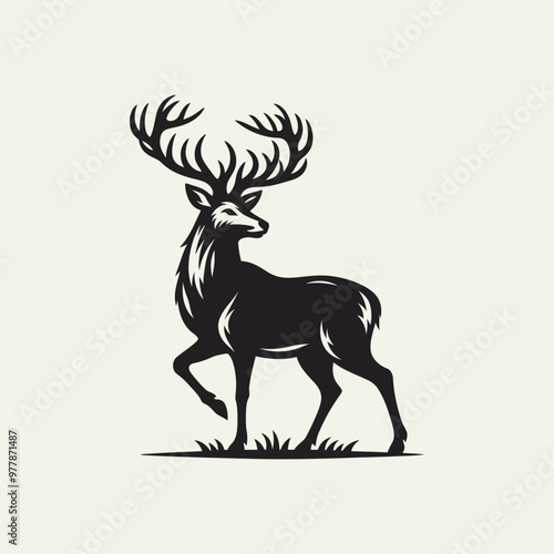 deer vector silhouette illustration