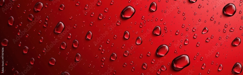 background of drops on a red background background of drops on a red background