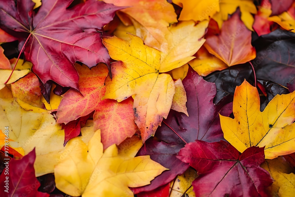 Colorful Autumn Leaves Background Texture, Fall Foliage Pattern Colorful Autumn Leaves Background Texture, Fall Foliage Pattern