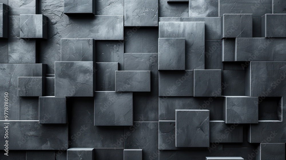 Geometric design with dark squares for desktop background or fashionable wrapping paper.