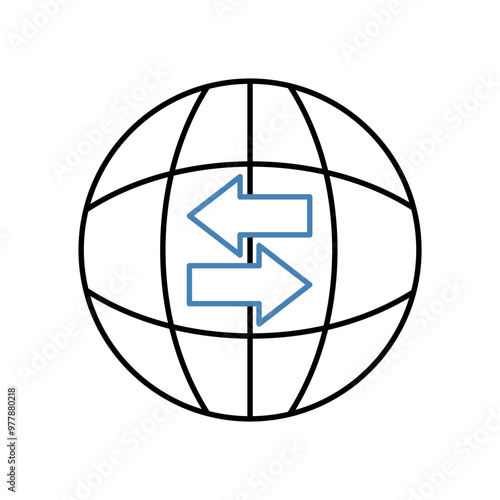 import export concept line icon. Simple element illustration. import export concept outline symbol design.