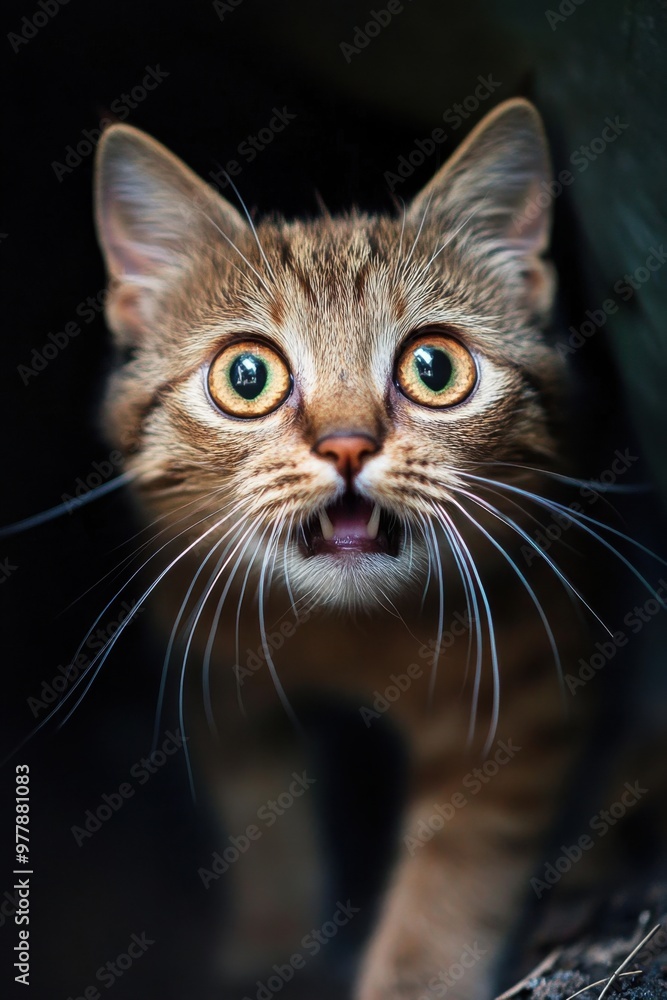 a cat with a very wide open mouth a cat with a very wide open mouth