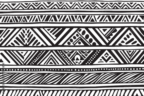 Black and white tribal pattern