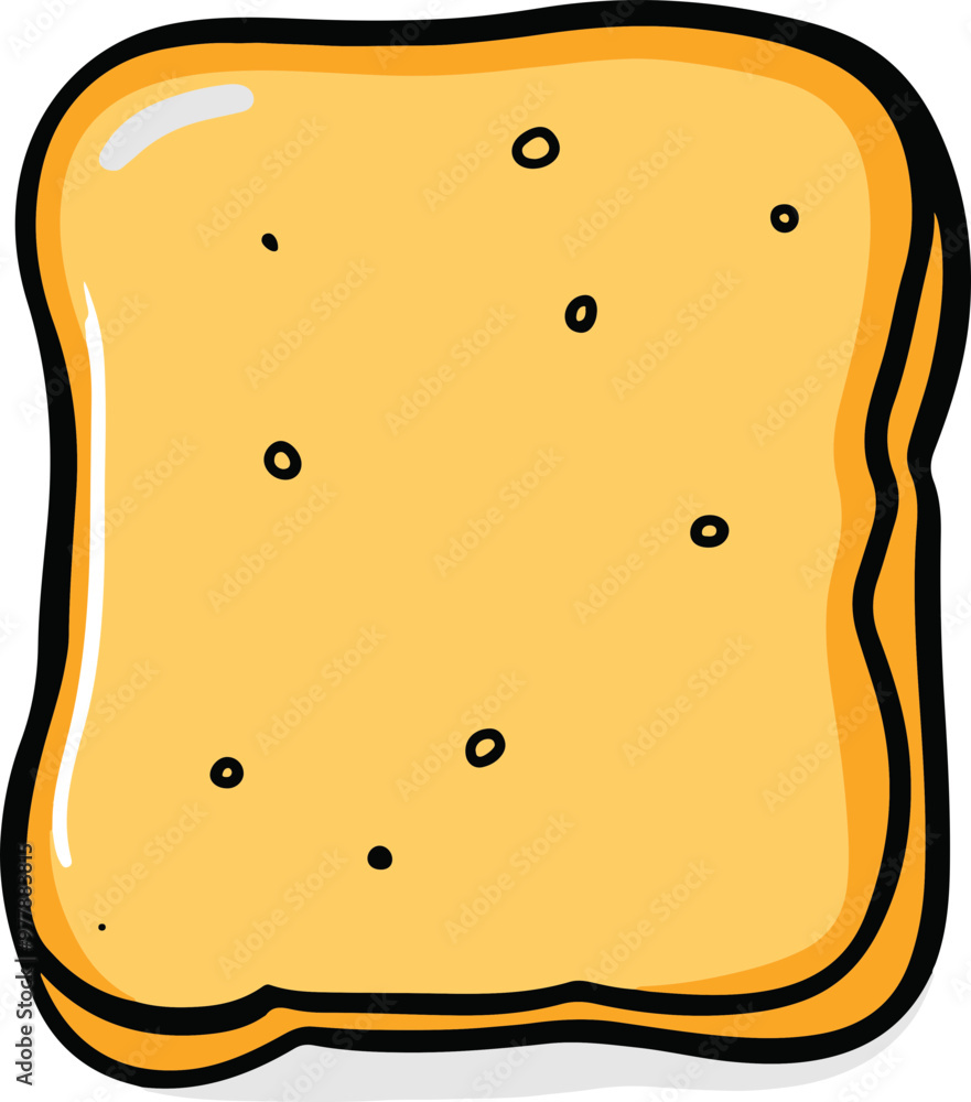 Vector Illustrations of a Toast Slice Design Vector Illustrations of a Toast Slice Design