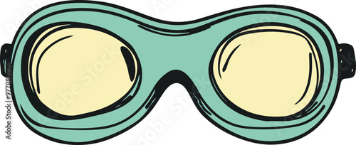 Stylized Vintage Goggles with Clear Lenses