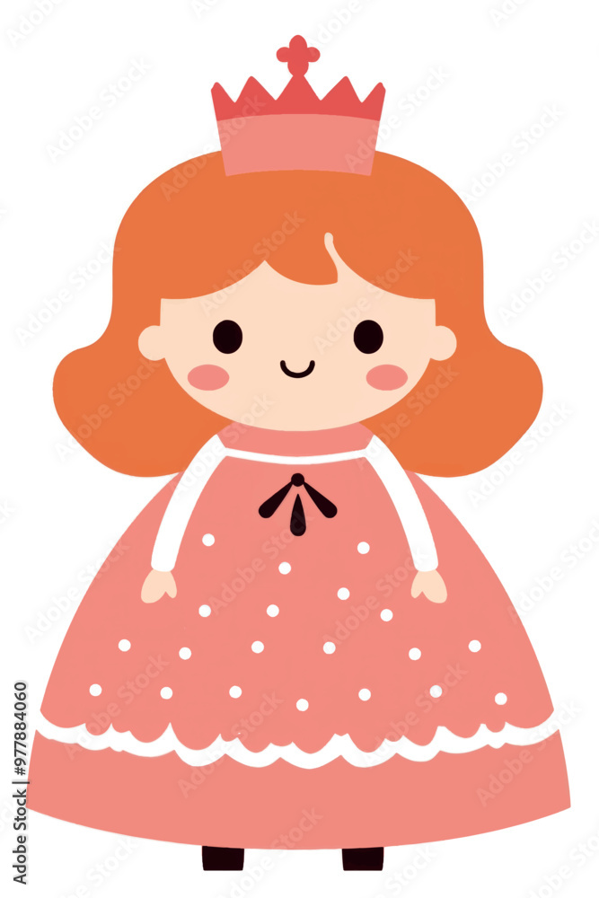 Cute cartoon princess illustration Cute cartoon princess illustration