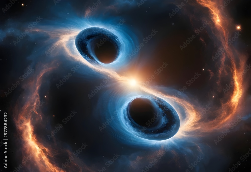 Two Black Holes Colliding - Great for Science Projects, Astronomy and Physics Lovers Two Black Holes Colliding - Great for Science Projects, Astronomy and Physics Lovers