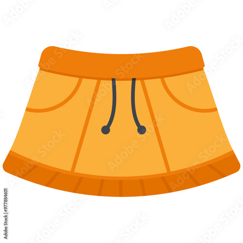 Sporty Orange Knicker Skirt