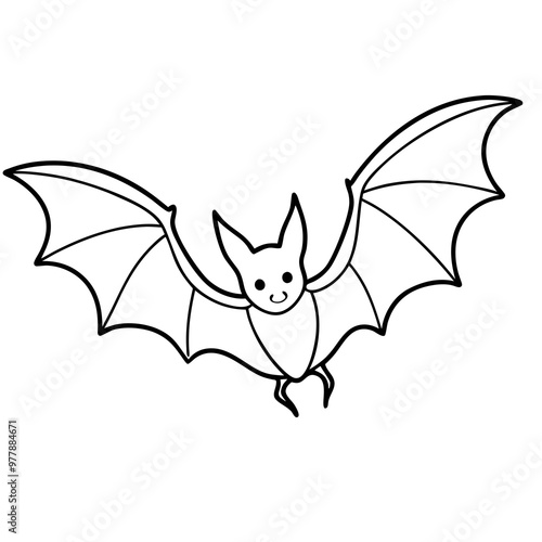 Bat in mid-flight with outstretched wings and a mysterious aura vector