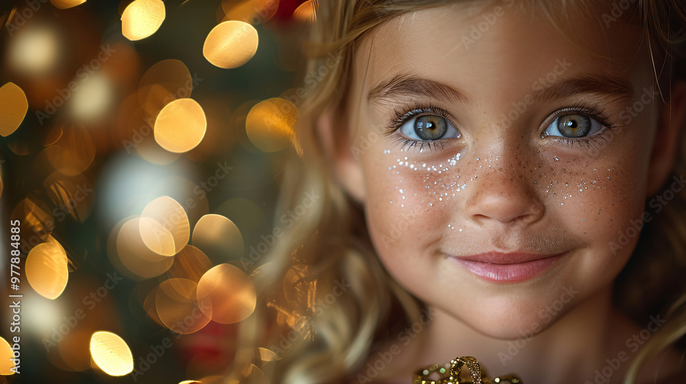 Little Girl Holding a Gift with a Happy Expression Little Girl Holding a Gift with a Happy Expression