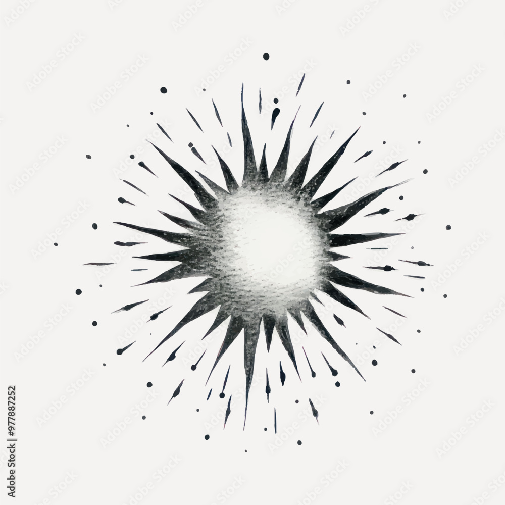 Abstract black starburst design Abstract black starburst design