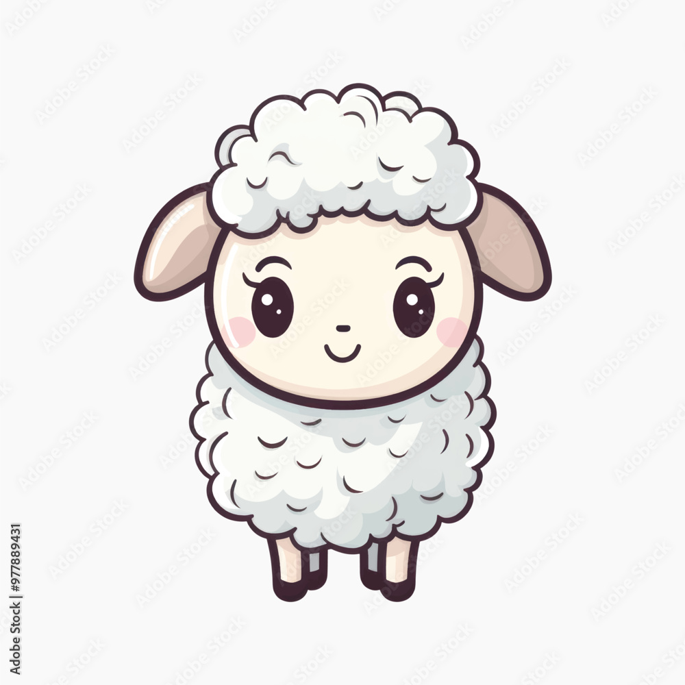 Cute cartoon sheep illustration Cute cartoon sheep illustration