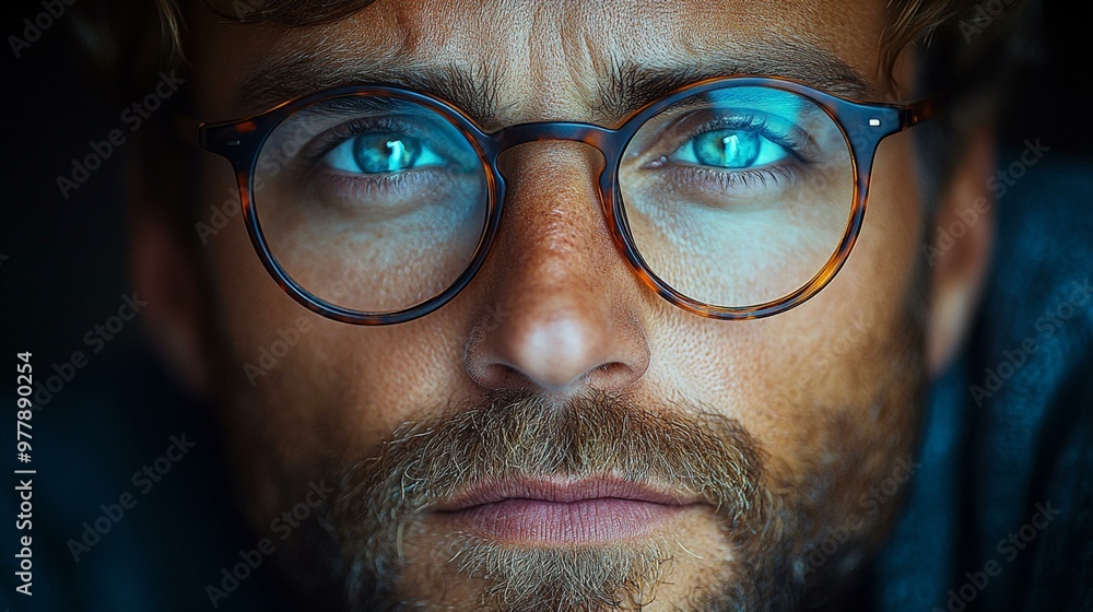 the Man wearing eyeglasses in a thoughtful pose, emphasizing clarity and focus. the Man wearing eyeglasses in a thoughtful pose, emphasizing clarity and focus.