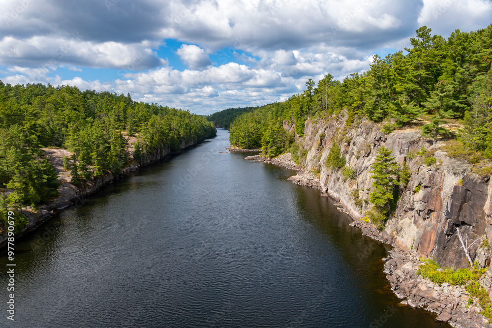 Fototapeta premium French River Gorge, French Rive Provincial Park, on a Beautiful Summer Day