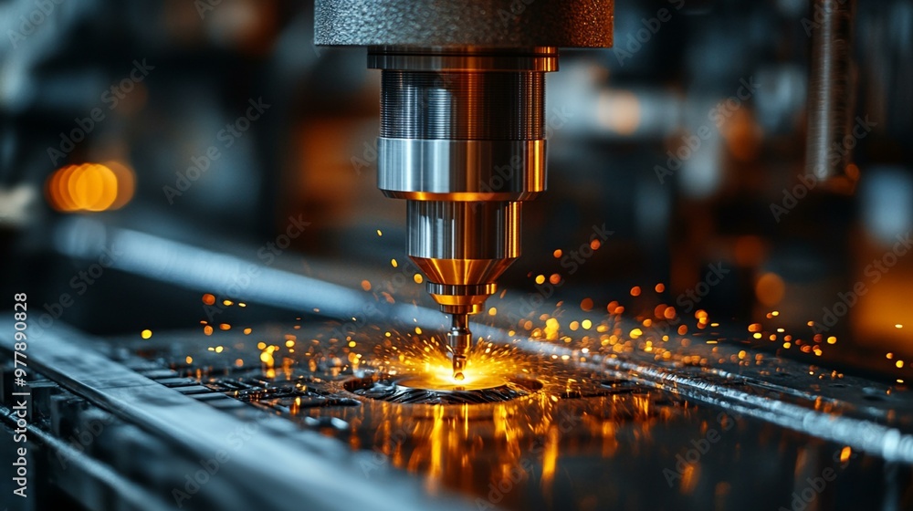 the Machine tool in a metal factory with CNC drilling machines in action, showcasing precision and industrial technology. the Machine tool in a metal factory with CNC drilling machines in action, showcasing precision and industrial technology.
