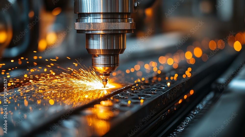 an Machine tool in a metal factory with CNC drilling machines in action, showcasing precision and industrial technology. an Machine tool in a metal factory with CNC drilling machines in action, showcasing precision and industrial technology.