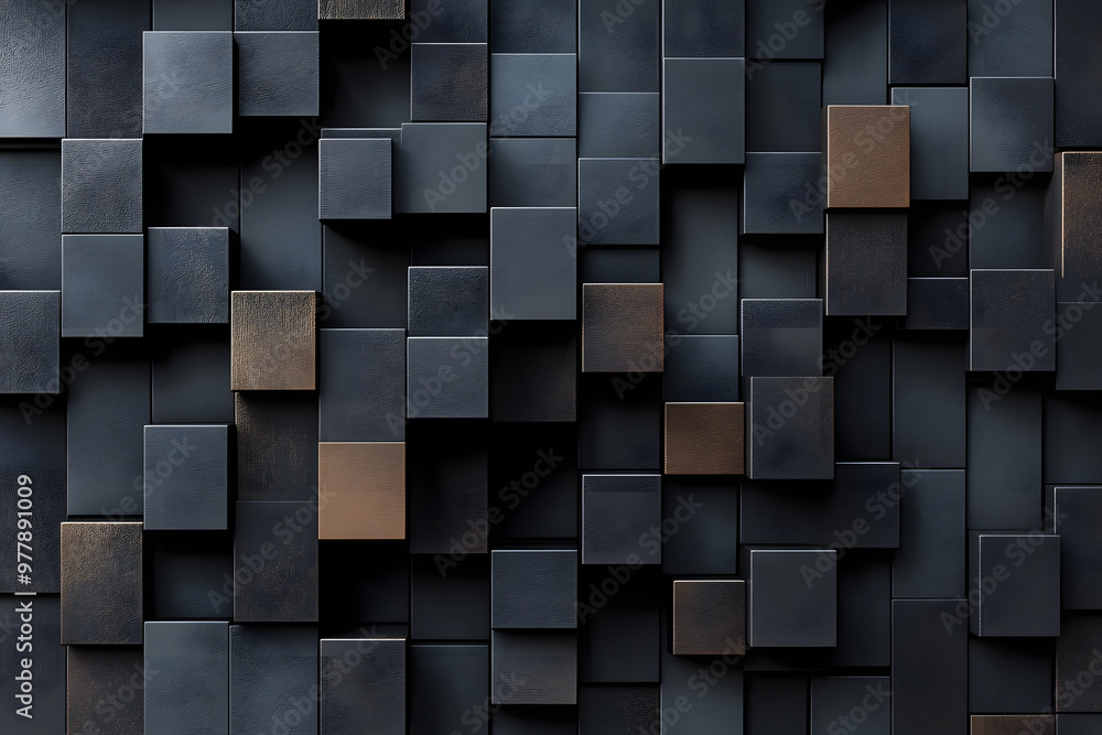 abstract geometric background made of black bronze cubes cubes. minimalistic design. metal cubes at different levels. matte texture abstract geometric background made of black bronze cubes cubes. minimalistic design. metal cubes at different levels. matte texture