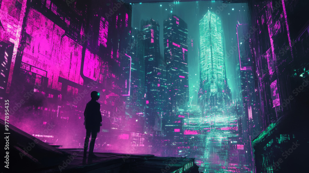 Virtual reality. Computer world. Futuristic scenery. Digital artwork. Virtual reality. Computer world. Futuristic scenery. Digital artwork.