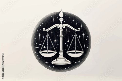 Scales balance stars justice night