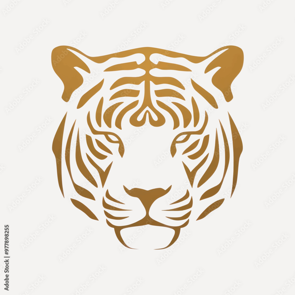 Stylized tiger face illustration Stylized tiger face illustration