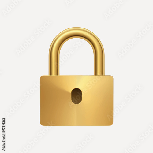 Golden padlock symbolizing security.