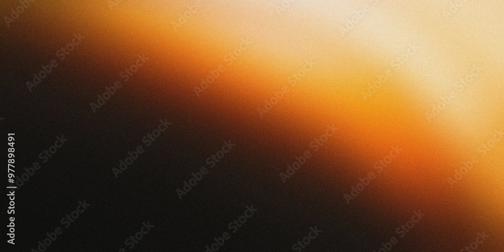 Blurred arc gradient from sunset orange to pale gold, smoothly blending into a deep black background, noise texture effect Blurred arc gradient from sunset orange to pale gold, smoothly blending into a deep black background, noise texture effect