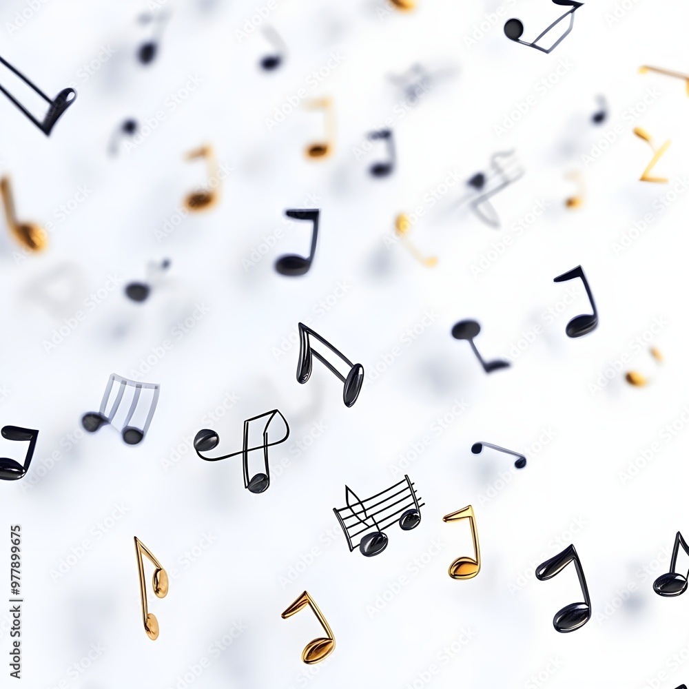 White musical notes White musical notes