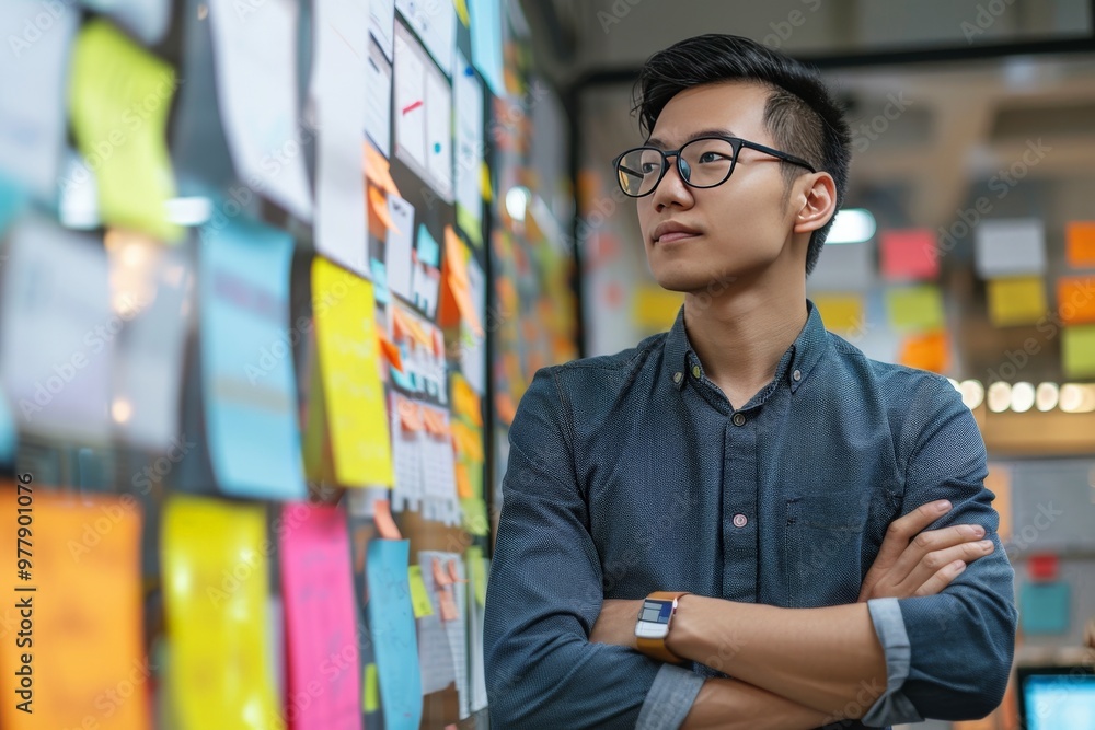 A businessperson in a creative brainstorming session. A businessperson in a creative brainstorming session.