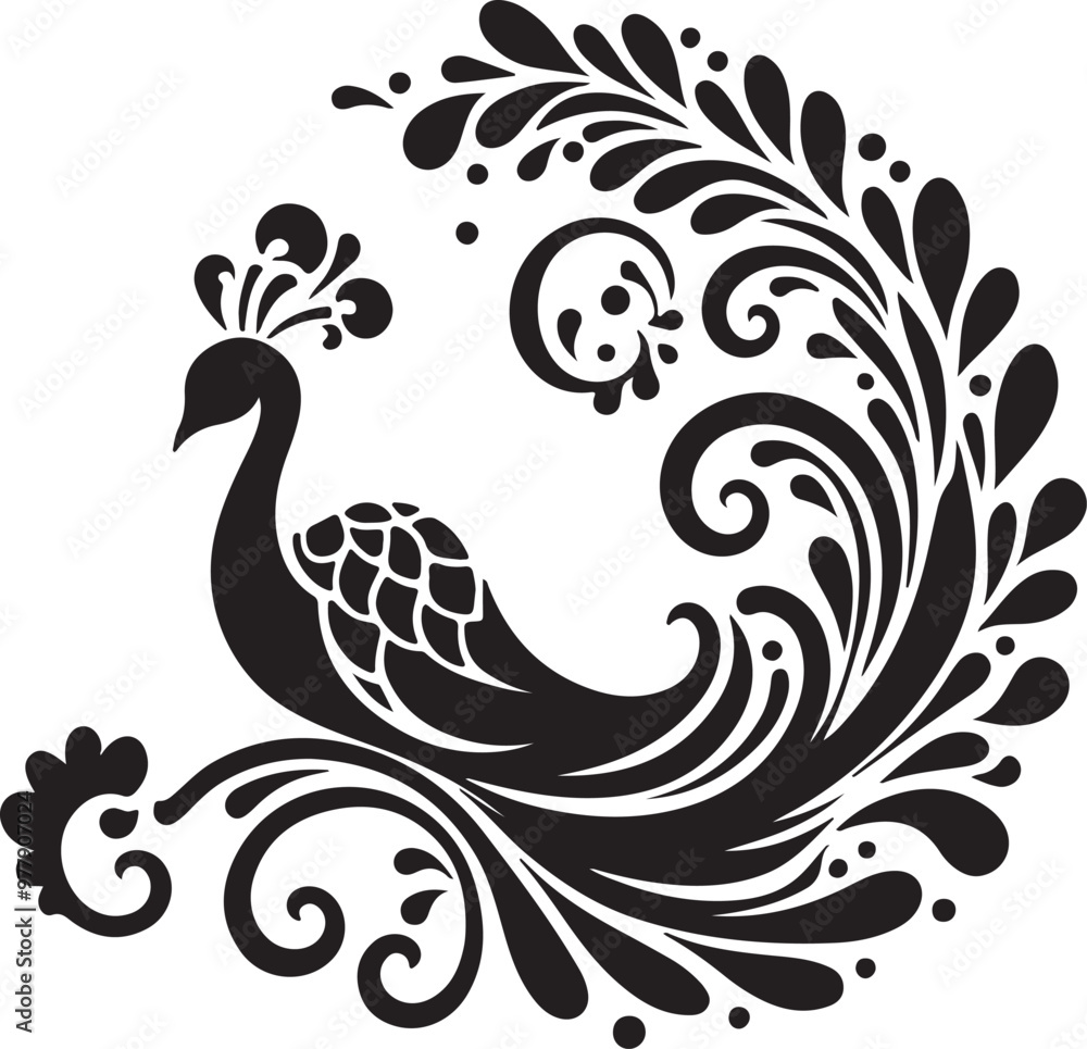 A Simple Peacock
Luxury Vector Silhouette vector style with white background. A Simple Peacock
Luxury Vector Silhouette vector style with white background.