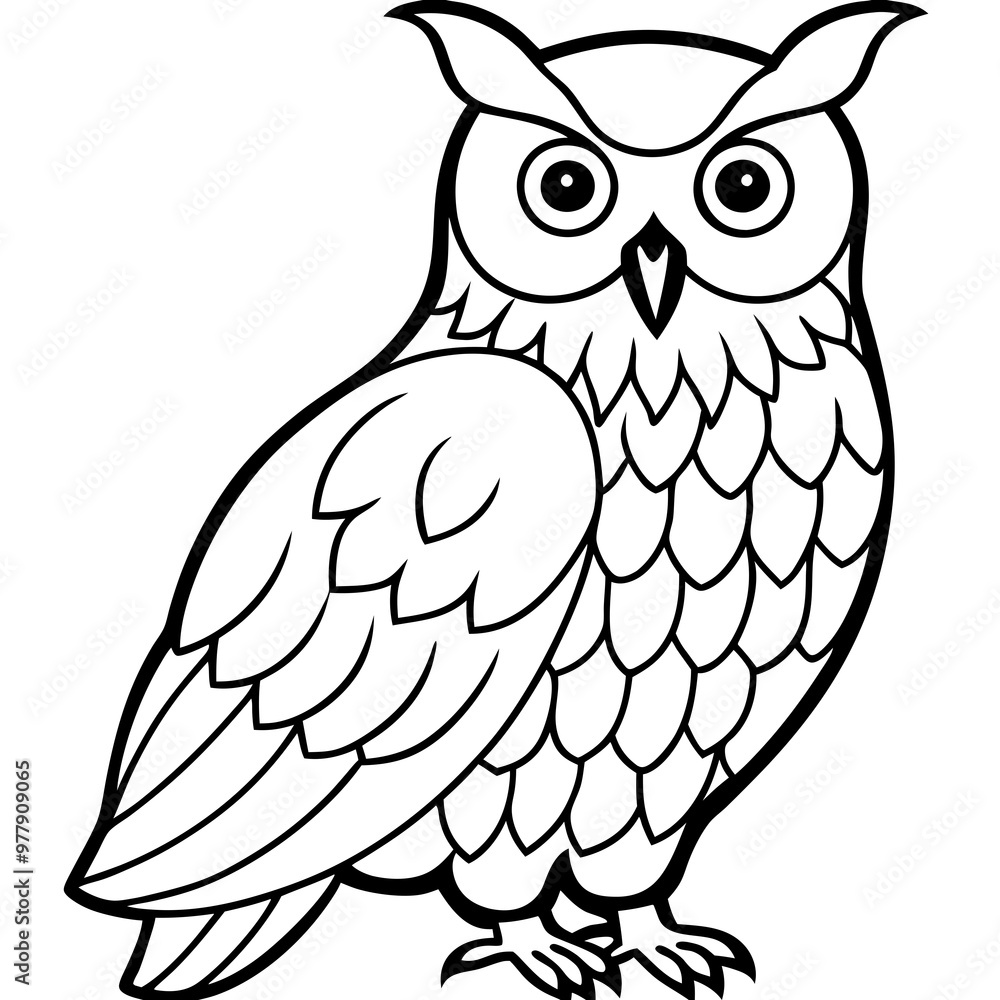 owl on a branch vector owl on a branch vector