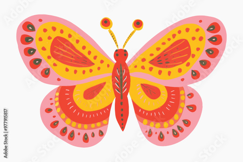 Colorful abstract butterfly illustration