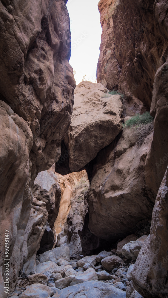 The landscape of the gorge in Morocco The landscape of the gorge in Morocco